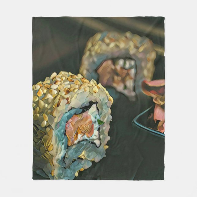Couverture Polaire sushi japonais (Devant)