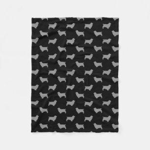 Couverture Polaire Sussex Spaniel Chien race Silhouettes Motif