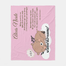 Couverture Polaire Sweet Dreams Baby Bear