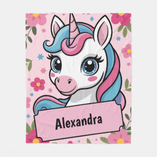 Couverture Polaire Sweet Magique Unicorn Design Personnalisé Fille