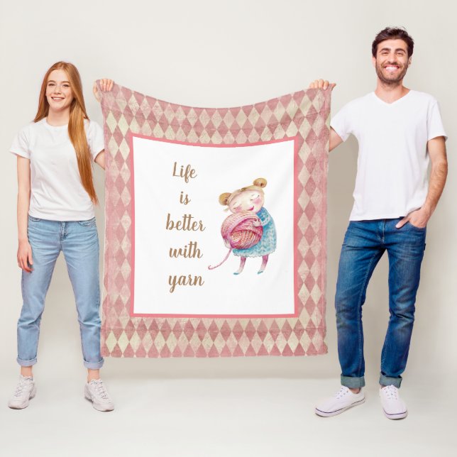 Couverture Polaire Sweet Yarn Lover (En situation)