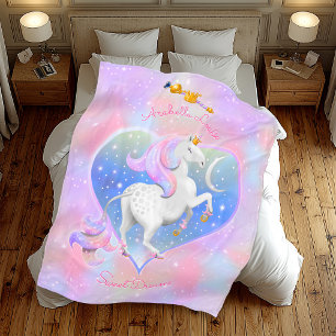 Couverture Polaire Sweets Dreams Pink Unicorn Princesse