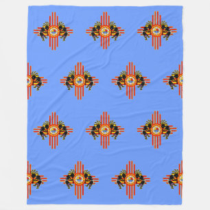 Couverture Polaire Symbole 1 de Kachina Zia amérindienne Kokopelli