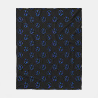 Symbole athée : bleu sur noir