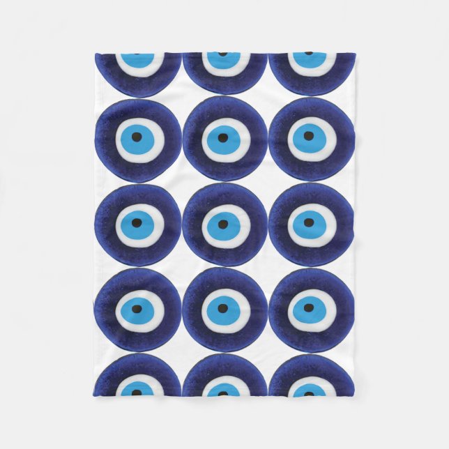 Couverture Polaire Symbole bleu de perle d'amulette mauvaise de (Devant)
