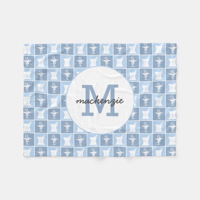 Couverture Polaire Symbole de pharmacie | Pharmaciste | Pharmacie per (Devant (Horizontal))