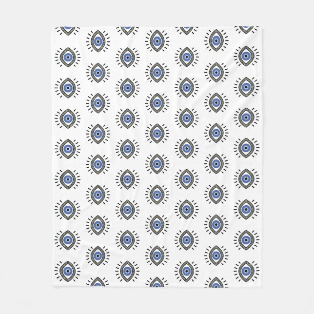 Couverture Polaire Symbole de protection contre les yeux mal, oeil bl (Devant)