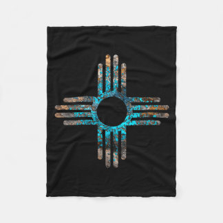 Couverture Polaire Symbole du soleil Zia du Nouveau-Mexique 