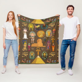 Couverture Polaire Symbole égyptien ancien Hiéroglyphique - Motif