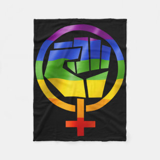 Couverture Polaire Symbole féministe Lgbt résister à la fierté Poing 