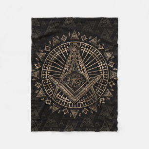Couverture Polaire Symbole franc-maçonnerie Carré et Compass