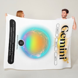 Couverture Polaire Symbole moderne Zodiac Gemini Citation Air Element