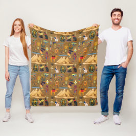 Couverture Polaire SYMBOLE motif D'HIÉROglyphE ANCIEN