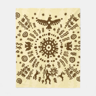 Couverture Polaire Symbole solaire de l'aigle préhistorique autochton