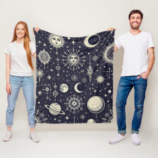 Couverture Polaire Symbole solaire et Sky de la mythologie cosmique d
