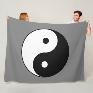 Couverture Polaire SYMBOLE YIN ET Yang (Taijitu taoïste chinois)