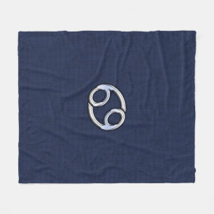 Couverture Polaire Symbole zodiaque du cancer de l'argent Marine Fibr