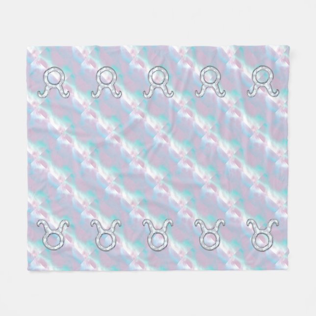 Couverture Polaire Symbole zodiaque du Taurus de style perle (Devant (Horizontal))