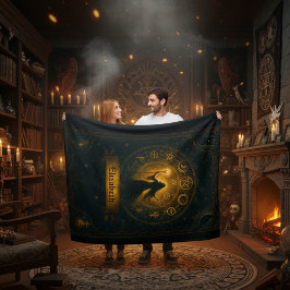 Couverture Polaire Symboles anciens et sorcières magiques Nom personn