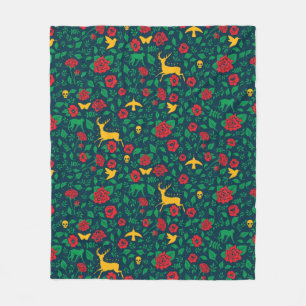 Couverture Polaire Symboles de la vie de Frida Kahlo  