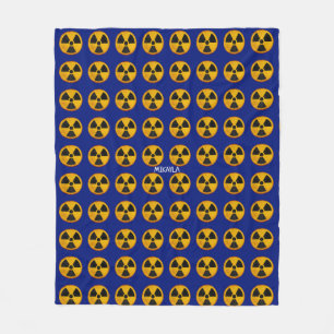 Couverture Polaire Symboles de rayonnement en bleu
