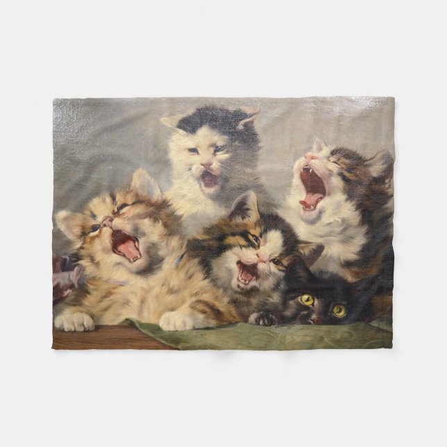 Couverture Polaire Symphonie de Kitten par Julius Adam II (Devant (Horizontal))