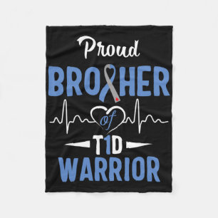 Couverture Polaire T1d Fière Frère Diabète Sensibilisation Type 1 Ins