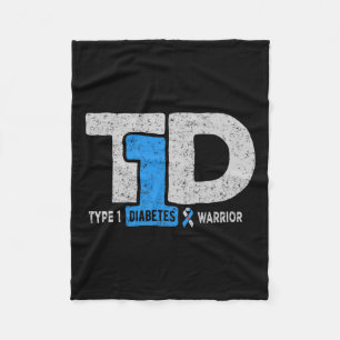 Couverture Polaire T1d Type 1 Diabète Guerrier Sensibilisation Rib di