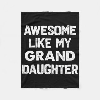 Couverture Polaire T-shirt Awesome comme ma petite-fille Drôle de cad