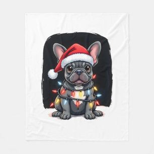 Couverture Polaire T-Shirt Chien Arbre de Noël Mignon Drôle Chiens Ch