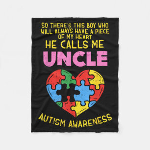 Couverture Polaire T-shirt de l'oncle de la sensibilisation à l'autis