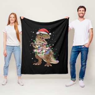 Couverture Polaire T-shirt de Noël Dinosaure T-rex Arbre Xmas Dino