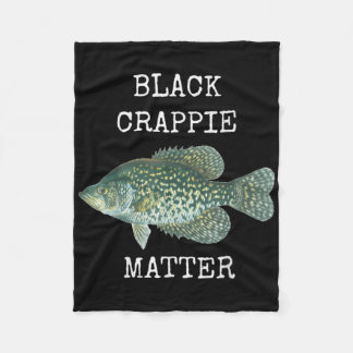 Couverture Polaire T Shirt de pêche Crappie noir Crappie