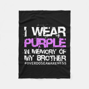 Couverture Polaire T-shirt de sensibilisation Je porte du violet en m