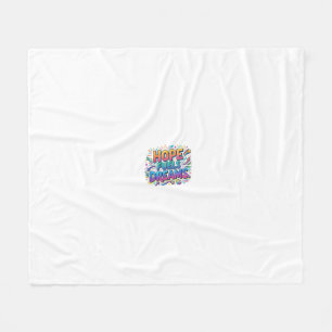 Couverture Polaire T-shirt Inspirant Espoir Alimente les Rêves