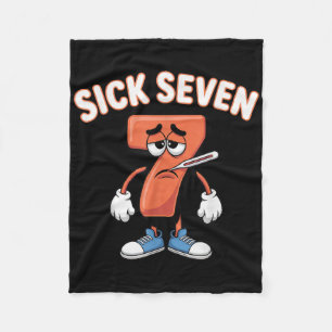Couverture Polaire T-shirt Sick Seven Meme Six Sept Amusant _6