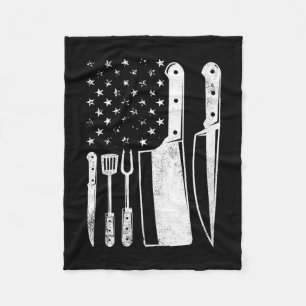 Couverture Polaire T-shirts BBQ drapeau américain patriotique 4 juill
