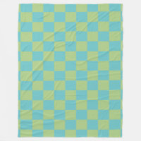 Tableau À damiers Motif en bleu et vert 