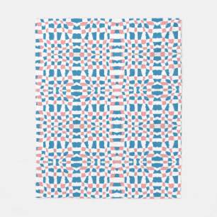 Couverture Polaire Tableau de contrôle bleu rose rétro Abstrait
