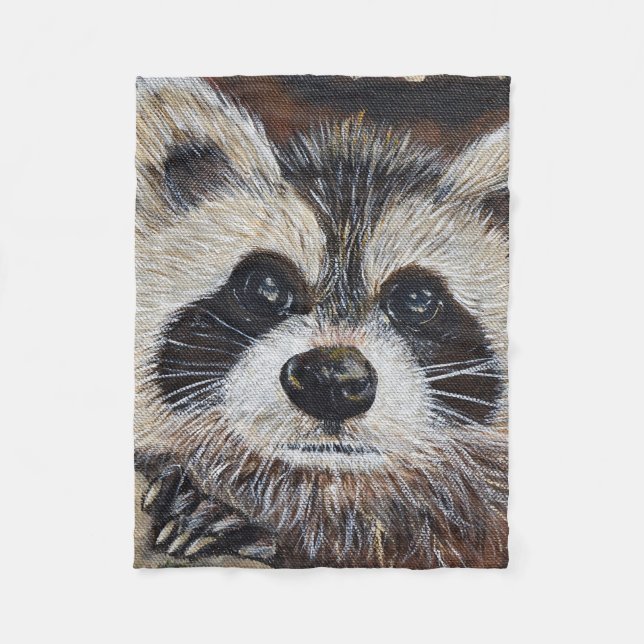 Couverture Polaire Tableau Raccoon (Devant)