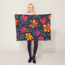 Tablier de cuisine à motif floral coloré | Vibrant