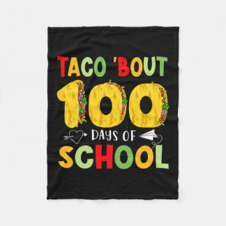 Couverture Polaire Taco Bout 100 Jours D'École Tacos Lover Happy 100