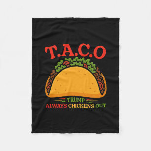 Couverture Polaire Taco Trump Abandonne Toujours Poule Drôle 