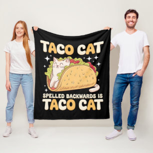 Couverture Polaire Tacocat Épelé à l'Envers Taco Cat Mexicain
