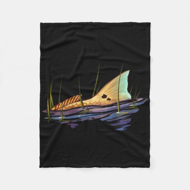 Couverture Polaire Tailing Redfish Red Drum Fish Shirt Redfish Tail  (Devant)