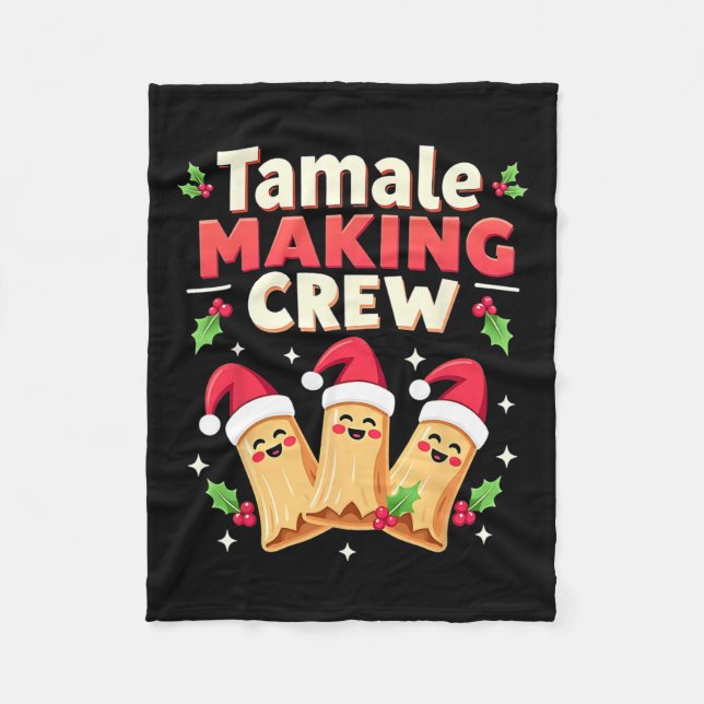 Couverture Polaire Tamale Making Crew Tamale Saison Drôle Chr Mexicai (Devant)