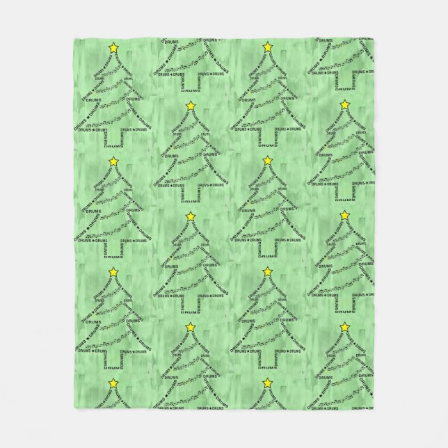 Couverture Polaire Tambour Arbre de Noël (Devant)