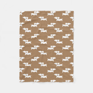 Couverture Polaire Tan Dancing Dachshunds Fleece Blanket Design