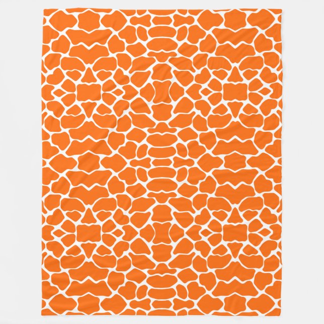 Couverture Polaire Tangerine Safari Giraffe (Devant)