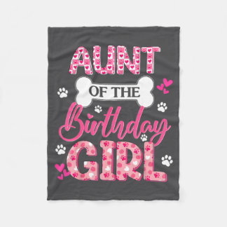 Couverture Polaire Tante de la fille d'anniversaire Thème patte de ch